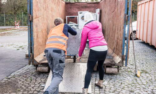 Our team of removalists on a job removing rubbish from a home